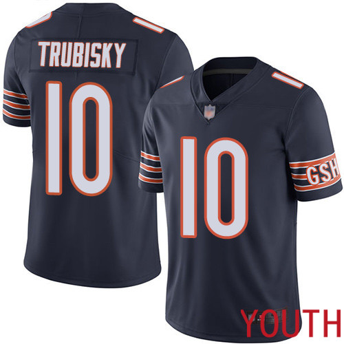 Chicago Bears Limited Navy Blue Youth Mitchell Trubisky Home Jersey NFL Football 10 Vapor Untouchable